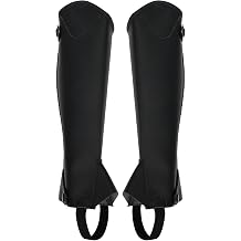 Half chap horse riding gaiters, super pu leather equestrian body protector for, sports protective gear, riding half for
