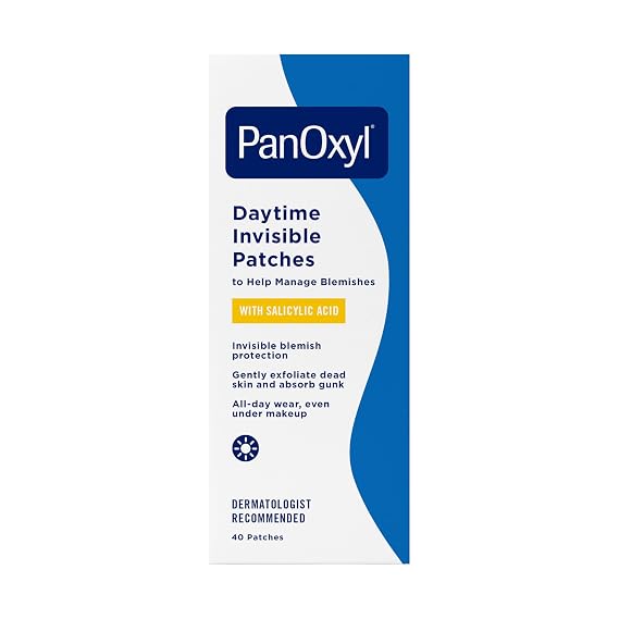 PanOxyl Daytime Invisible Patches, Salicylic Acid, 40ct, 20 Large & Small
