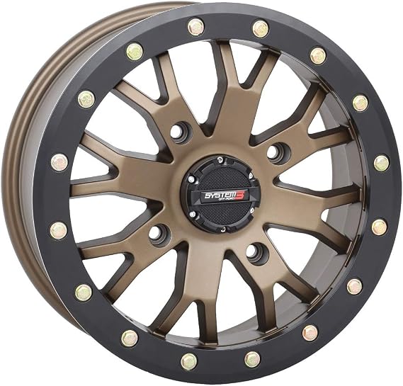 System 3 SB-4 Beadlock 15x7 ATV/UTV Wheel - Bronze (4/137) 4+3 [15S3-3238]