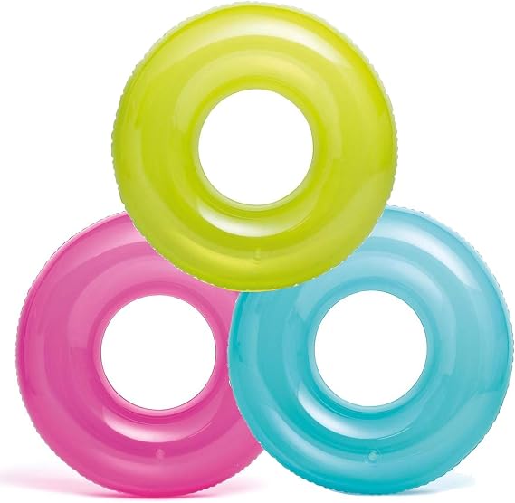 Intex, 43227-2120 Pack of 3: 30" Transparent Tubes, Colors May Vary, Multi