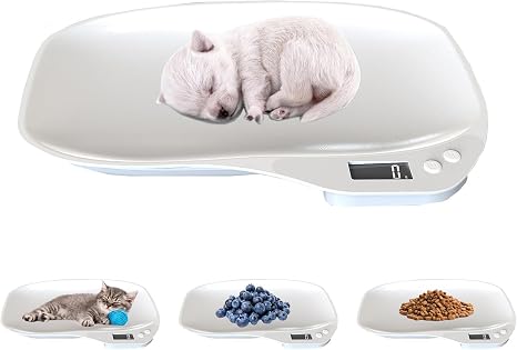 Digital Pet Scale for Small Animals 33lb LCD with Tray Puppy Kitten Reptile