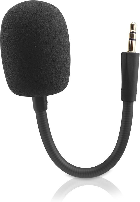 LEFXMOPHY Blackshark V3 Mic Replacement for Razer Blackshark V3, V3 PRO, V3 X (2025 Version) Game Headset Microphone Accessory Black Shark 3rd Gen 3.5mm Detachable Gaming Boom Mike with Foam, Black