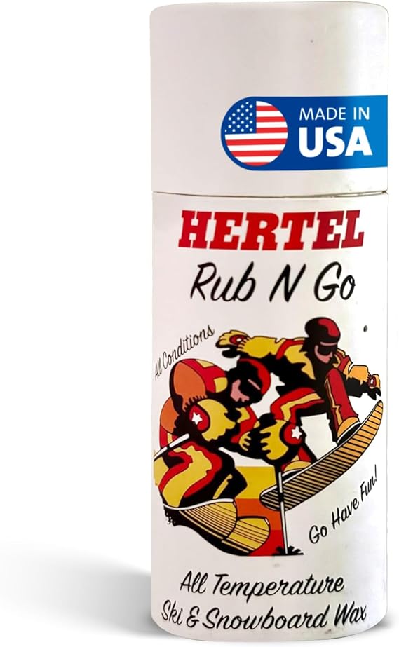 Rub N Go All Temperature Ski and Snowboard Wax - Long Lasting, Easy to Apply Ski & Snowboard Wax, All Weather Conditions (70g) not a hot wax, no tools required. Up to 8 applications per stick.