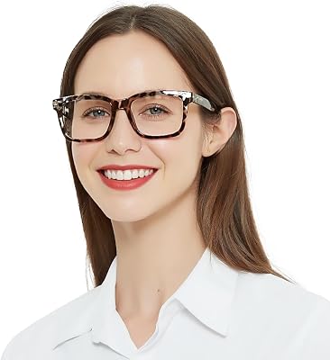 Large Reading Glasses Women Trendy Thick Square Readers 1.0 1.25 1.5 1.75 2.0 to 4.0 5.0 6.0 Spring Hinge