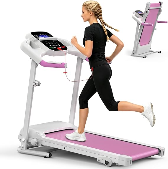 FLIMDEER Folding Treadmill for Home Use | Low-Impact Walking & Jogging Machine, Joint-Friendly Exercise, 2.5 HP Quiet Motor, 3-Level Incline, Foldable Space-Saving Design for Apartments