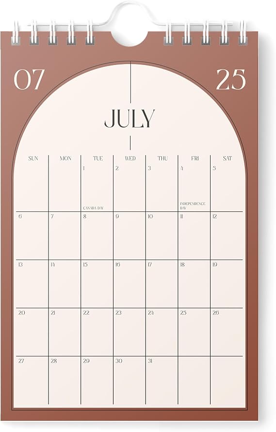 Karto Mini Wall Calendar 2025-2026 6x9 in - Boho Color