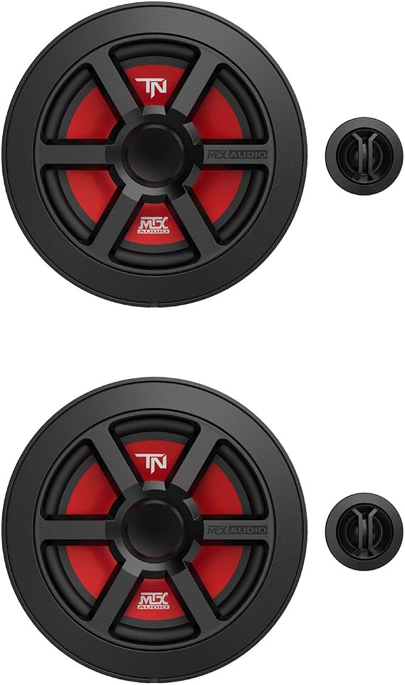MTX Terminator 6.5 Inch Woofer Cone Component Speaker Pair with 45 Watt RMS (2 Pack)