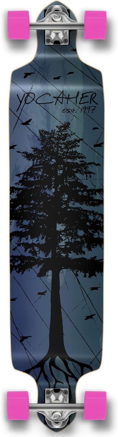 in The Pines Blue Longboard Complete Skateboard - Available in All Shapes