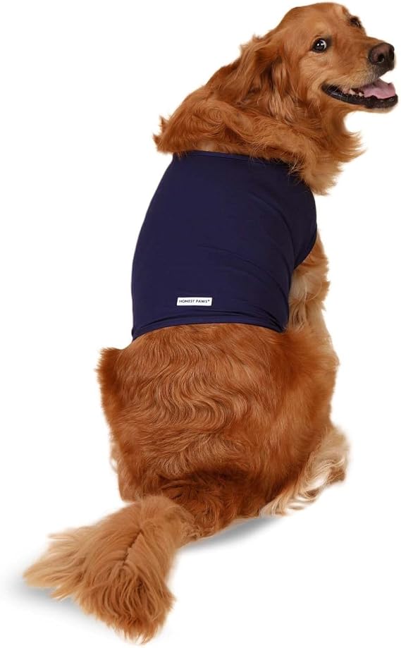 Honest Paws Dog Calm Vest Relief Jacket Natural Drug Free Pet Soothe Separation Thunder Coat Relaxing Comfort Shirt Stress and Trembling (Medium (22" - 24" Chest))...