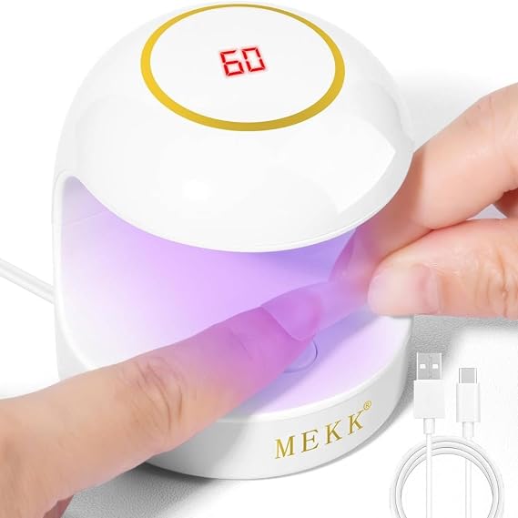 MEKK Mini Nail Lamp, 18W Single Finger UV Light for Gel Nails