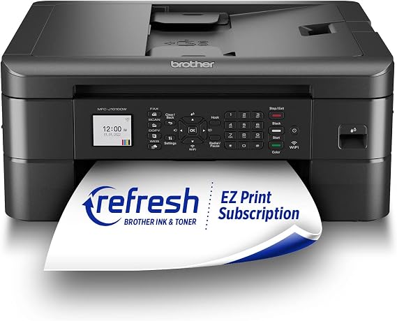 Brother MFC-J1010DW Wireless Color Inkjet All-in-One Printer, Duplex Printing, Mobile & Cloud Print, Compact Design, 1.8" Color Display, Works with Alexa