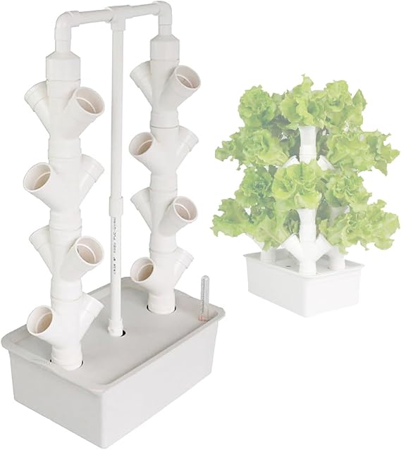 Hydroponics Tower Garden,Hydroponic Growing System,for Indoor Herbs, Fruits and Vegetables - Aeroponic Tower(Large)