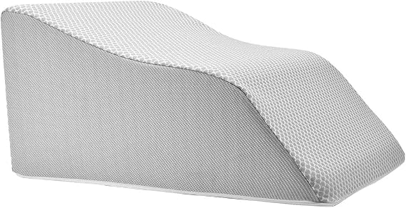 Lounge Doctor Leg Rest with Cooling Gel Memory Foam Heather Grey 18"