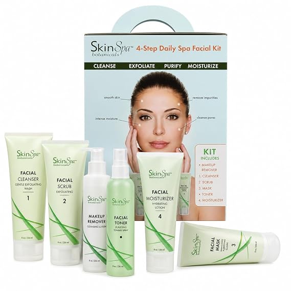 At-Home Facial Skincare Set, Gentle 4-Step Regimen, 8 oz