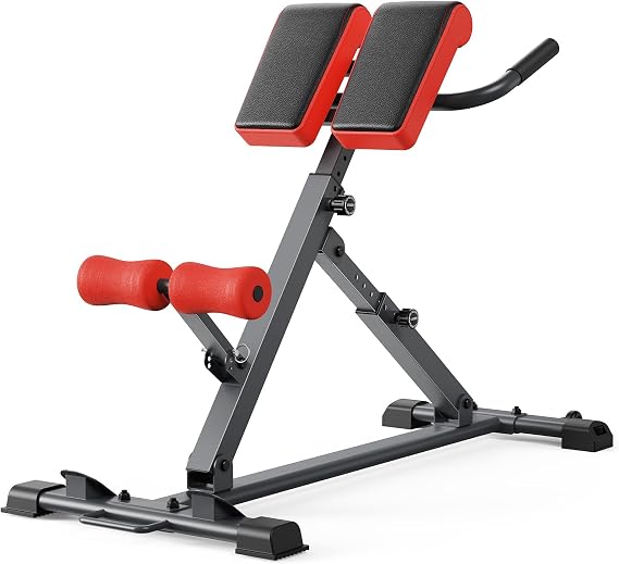 MERACH Back Extension Machine Roman Chair, 400LBS Adjustable Foldable