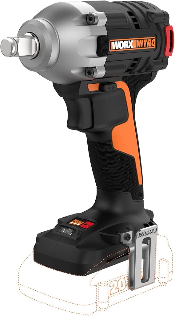 WORX Cordless Impact Wrench 20V 1/2" Brushless, WX272L.9