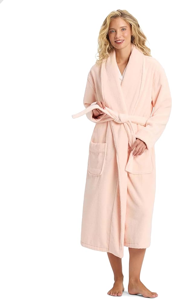 Cozy Earth Luxe Bath Robe, Unisex Luxury Robe for Women and Men | Soft Cotton and Viscose from Bamboo Blend, Plush Lightweight with Pockets