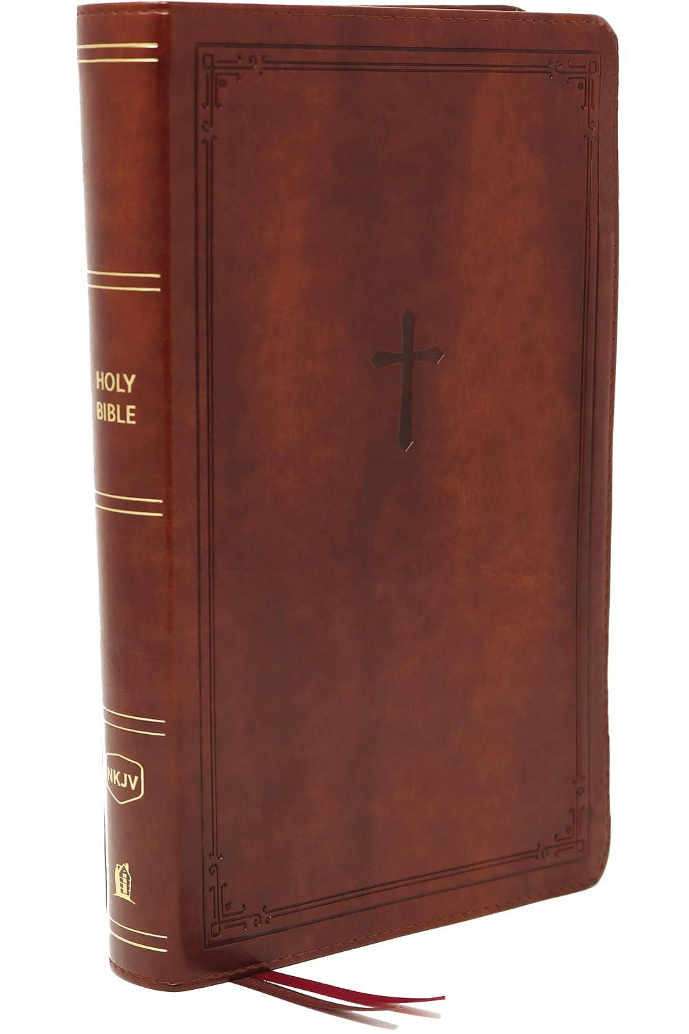 The Holy Bible: New King James Version, Brown, Leathersoft, Personal Size, Reference, Red Letter Edition, Comfort Print Imitation Leather – Large Print, September 29, 2020