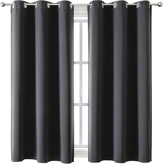 ChrisDowa Blackout Curtains for Bedroom and Living Room 63 Inches Long