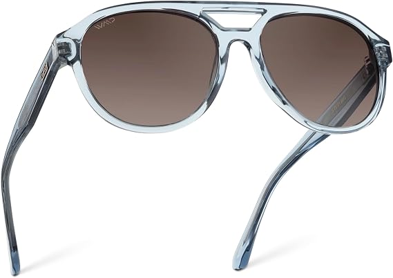 WearMe Pro Sterling Polarized Rounded Aviator Sunglasses, Retro Style UV400