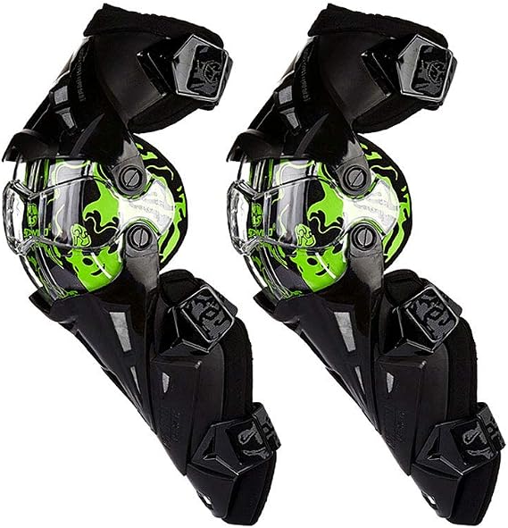 Scoyco Racing Knee Guards, Motorcycle Knee Pad,Hard Collision Avoidance Crashproof Rotatable Bionic Designed for Moto/ATV/BMX