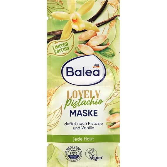 Balea Lovely Pistachio Face Mask 2 x 8 ml (16 ml / 0.53 fl oz)