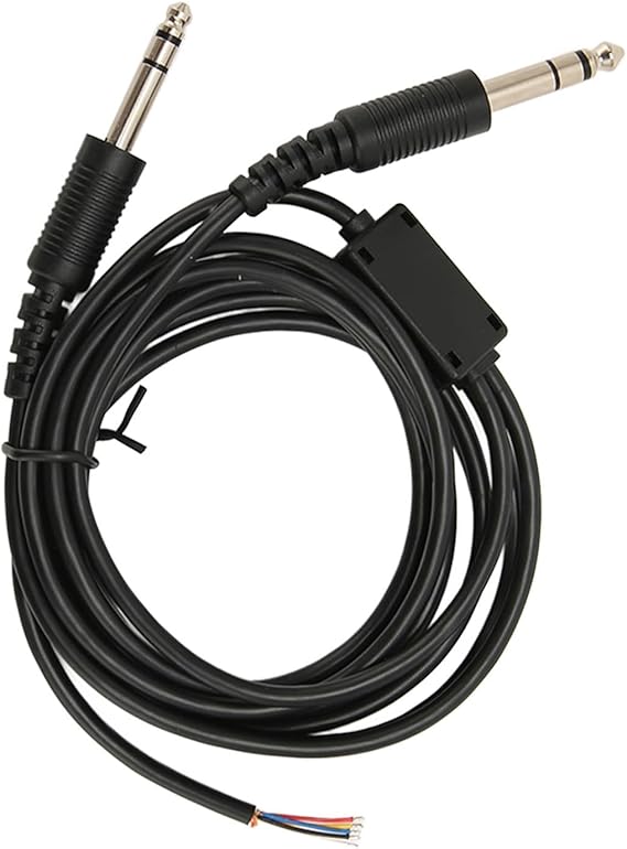 JTLB Aviation Headset Replacement Cable for David Clark AVCOMM Dual GA Plug Aviation Headphone DIY Cable 6.6ft