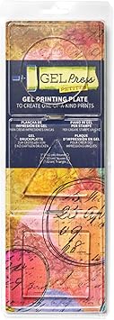 Gel Press Petites Monoprinting Plates 3 piece - Circle Triangle Square - for Printmaking, Scrapbooking, Paper Crafts, Home Decor and More - 10812-CIR