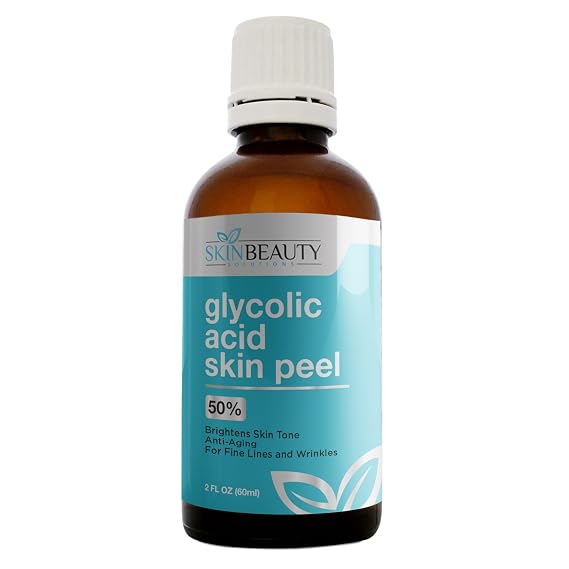 GLYCOLIC Acid 50% Skin Chemical Peel - Unbuffered - Alpha Hydroxy (AHA) For Acne, Oily Skin, Wrinkles, Blackheads, Large Pores,Dull Skin (2oz / 60ml)