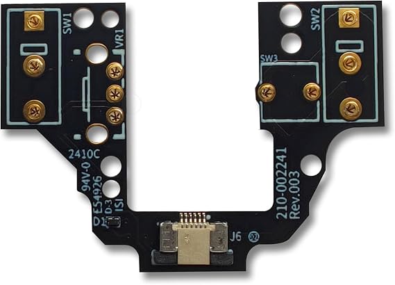 Hot-Swap Micro Switch PCB Kit for Logitech G Pro X Superlight GPX GPW 2 Mice ENIG Gold Pads, 6-Claw Clamps | Fix Double-Click & Customize Clicks