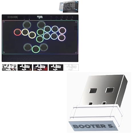 Sehawei Haute42 C16 Leverless Arcade Controller and Haute42 Booter5 Dongle Adapter