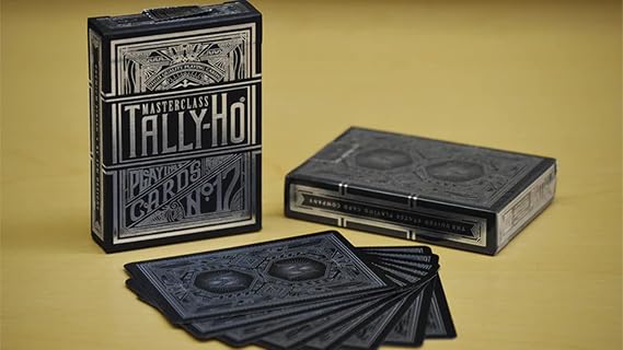 Gamblers Warehouse Playing Cards | Tally-Ho Masterclass (Black) Playing Cards | Custom Design | Collectable