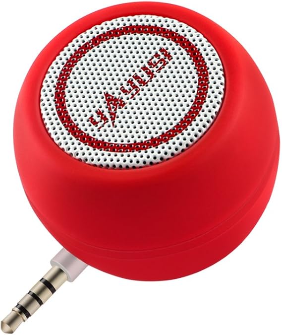 Portable Mini Speaker for iPhone/iPad/iPod/Tablet, 3W Cellphone Speaker with 3.5mm Aux Input, Clear Loud Sound in Compact Golf Size Body (Passion Red)