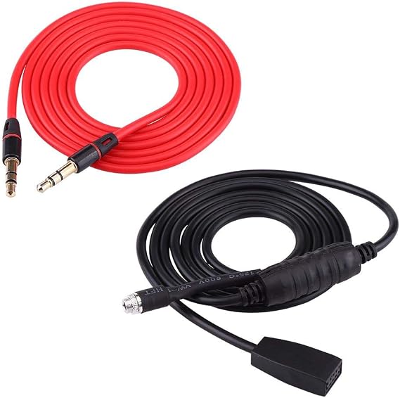 Keenso Car Auxiliary Input Cable, 3.5mm Aux Adapter, Car Stereo MP3 Input Adapter E53 E39 X5 E46 1998-2006