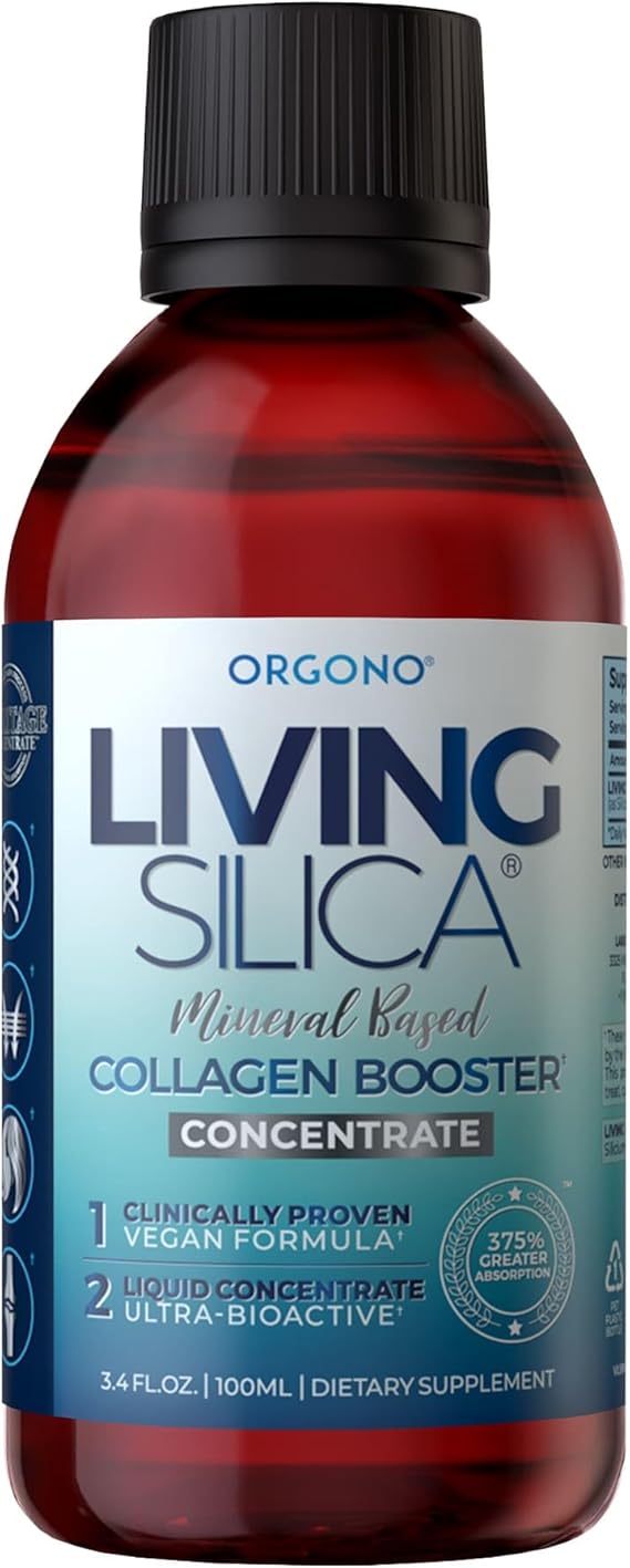 Living Silica ORGONO Silica Drops Travel Size | Vegan & Mineral-Based Formula | 100mL