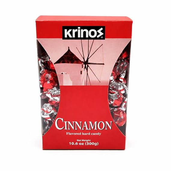 Krinos Cinnamon Candy - Hard Candy Imported from Greece, 10.6 oz