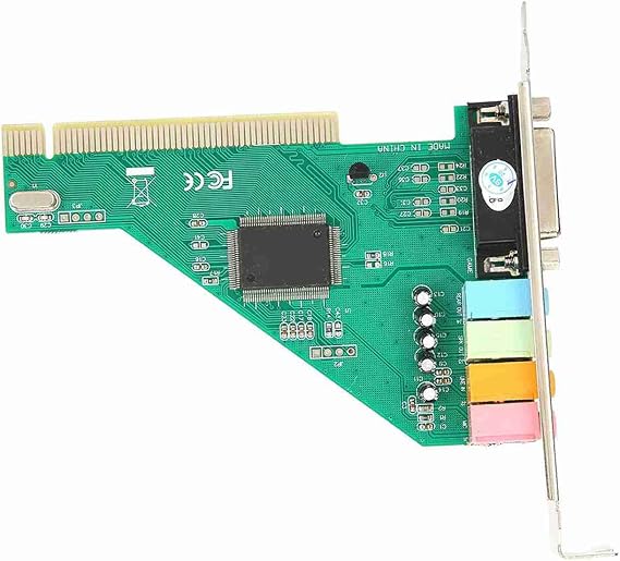 PCI Sound Card Channel 4.1 for Computer Desktop with CMI8738 Chip, Stereo Surround, 120dB SNR, PCI Interface, DLS Sound Library, 4 Channel, Full Duplex Playback, Record