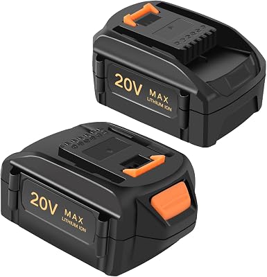 6.0Ah Replacement Battery for Worx Battery 20V Compatible with Worx 20V Battery WA3578 WA3575 WA3520 WA3525 WG151s WG155s WG251s WG255s WG540s WG545s WG890 WG891, 2Pack