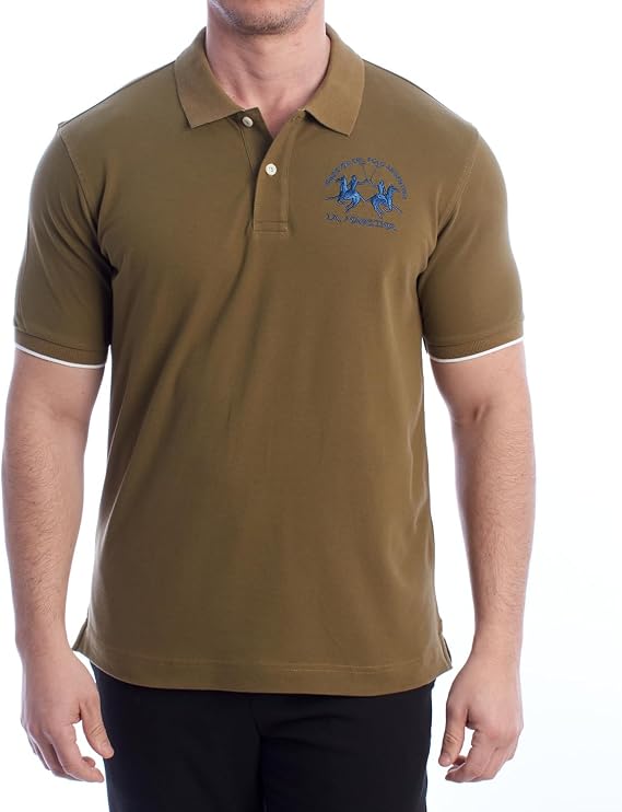 La Martina Verde Cotton Men Men's Polo