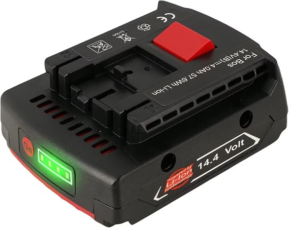 1.5Ah Compatible with Bosch 14.4V Battery Replacement (Real Capacity Label) 14.4 Volt Drill Batteries BAT607 BAT614 AL1860 BC660