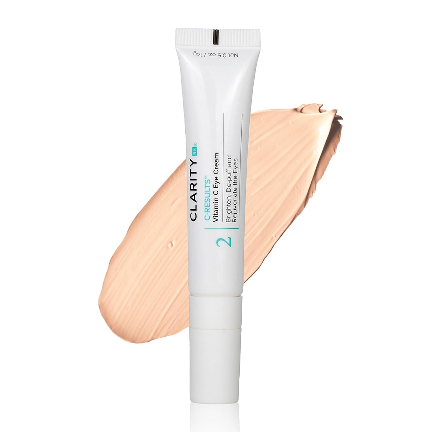 ClarityRx C-Results Natural Plant-Based Vitamin C Eye Cream for Dark Circles, Eye Bags, Puffiness & Wrinkles 0.5 oz