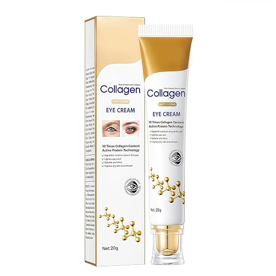 Q.Z.Art Revitalizing Eye Cream Anti Aging with Hyaluronic Acid & Collagen Hydrates Caffeine Reduce Wrinkles, Dark Circles & Under Eye Puffiness, Lift, Firm