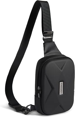 YaKuss Hard Shell Sling Bag for Men & Women, Anti-Theft Crossbody Bag Chest Fanny Pack for Travel, Daily Use & Shopping