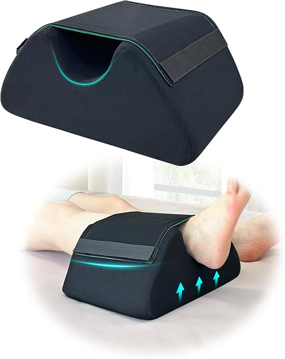 Foot Elevation Pillow Post Surgery, Heel Protectors for Pressure Sores, Ankle Leg Support Pillow to Elevate Feet, Foam Elevated Foot Pillow for Swelling, Medical Heel Protector Bed Sores Cushion