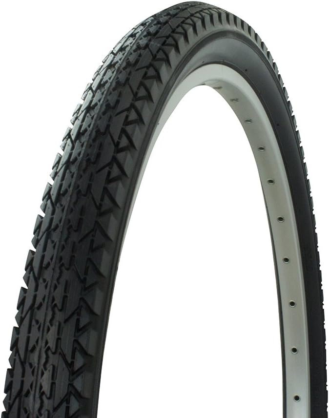 Fenix Cycles Wanda Diamond Tread Bicycle Tire White Wall 26 x 2.125, for Beach Cruiser Bikes, Black