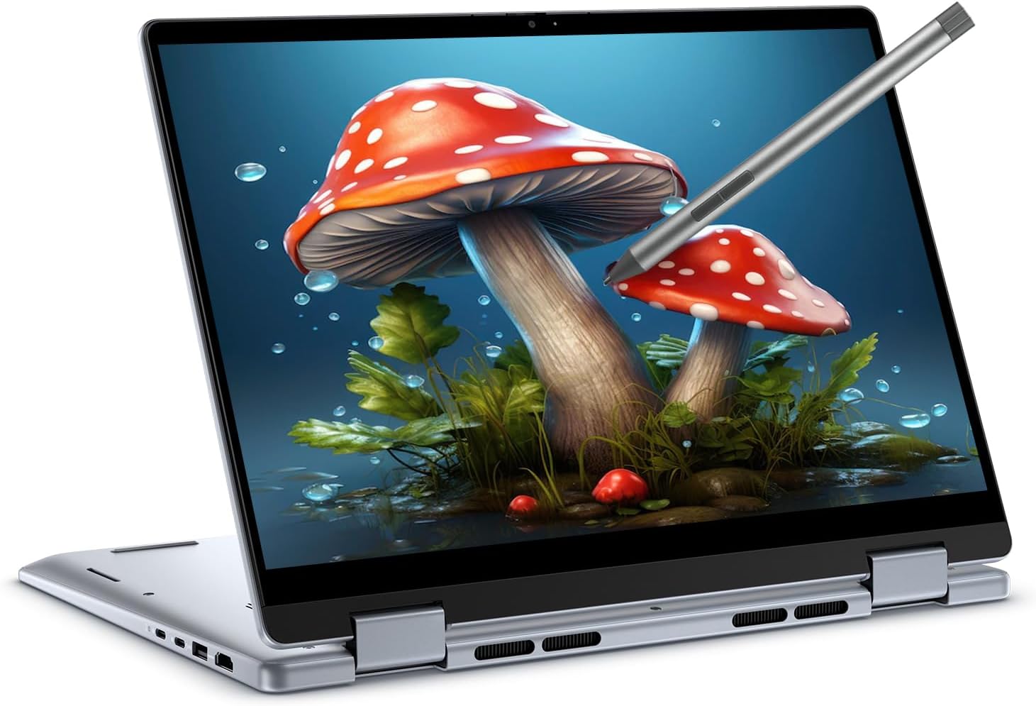 Dell Inspiron 14 Linux Laptop Computer, 14 inch FHD 2-in-1 Touchscreen Laptop, Intel Core 5 120U, 32GB DDR5 RAM, 2TB SSD, Backlit Keyboard, Fingerprint, Stylus Pen, Linux Ubuntu OS