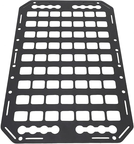 Sorandy Aluminum Alloy Truck Bed Molle Panel, Multifunctional L Track Storage Organizer, Lightweight Storage Plate with Multiple Holes for Car SUV Truck RV