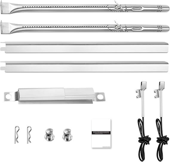 Grill Replacement Parts for Charbroil Performance 2 Burner 463660021 463660421 463654022, Grill Parts for Char-Broil 463655021 463468221 463468421, Grill Burner G327-2100-W1, Heat Tent G325-0002-W1