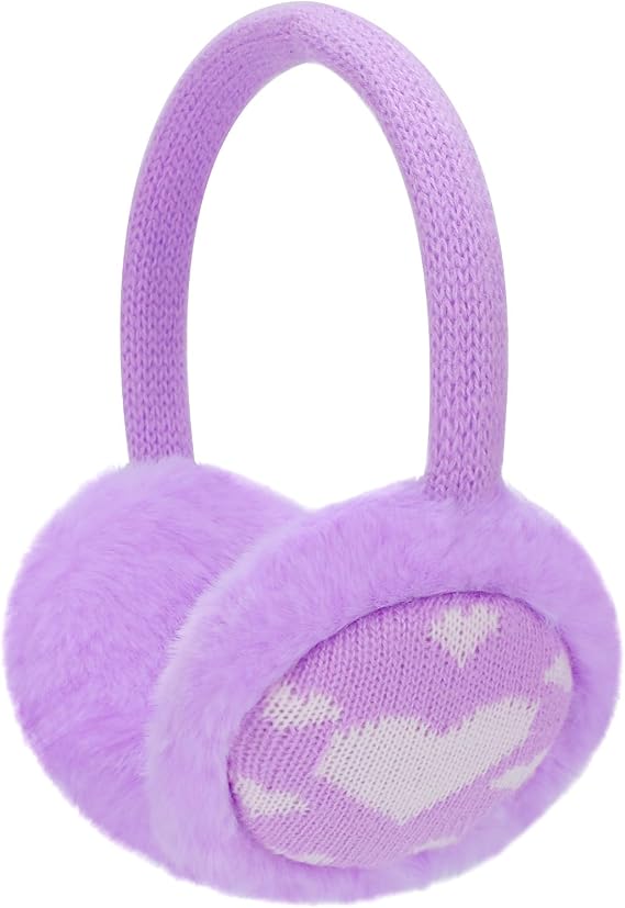 ZTL Kids Knit Earmuffs Winter Outdoor Plush Ear Warmers for Boys Girls 4-16 Years