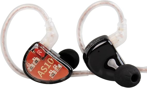 KZ AS10 IEM Headphone, 5 Balanced Armature Driver KZ Earbuds Wired Earphone, Stereo HiFi in Ear Monitor Headphone Musician Headset Earphone with Detachable 2 Pin Cable(No Microphone, Black)